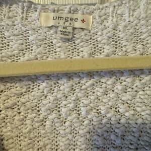 Umgee Cream Popcorn Tunic Sweater